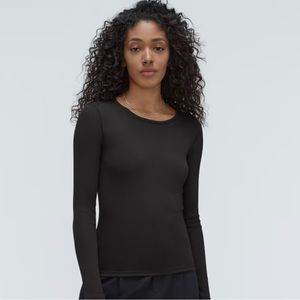 Everlane - Pima Microrib Crewneck - S - Black